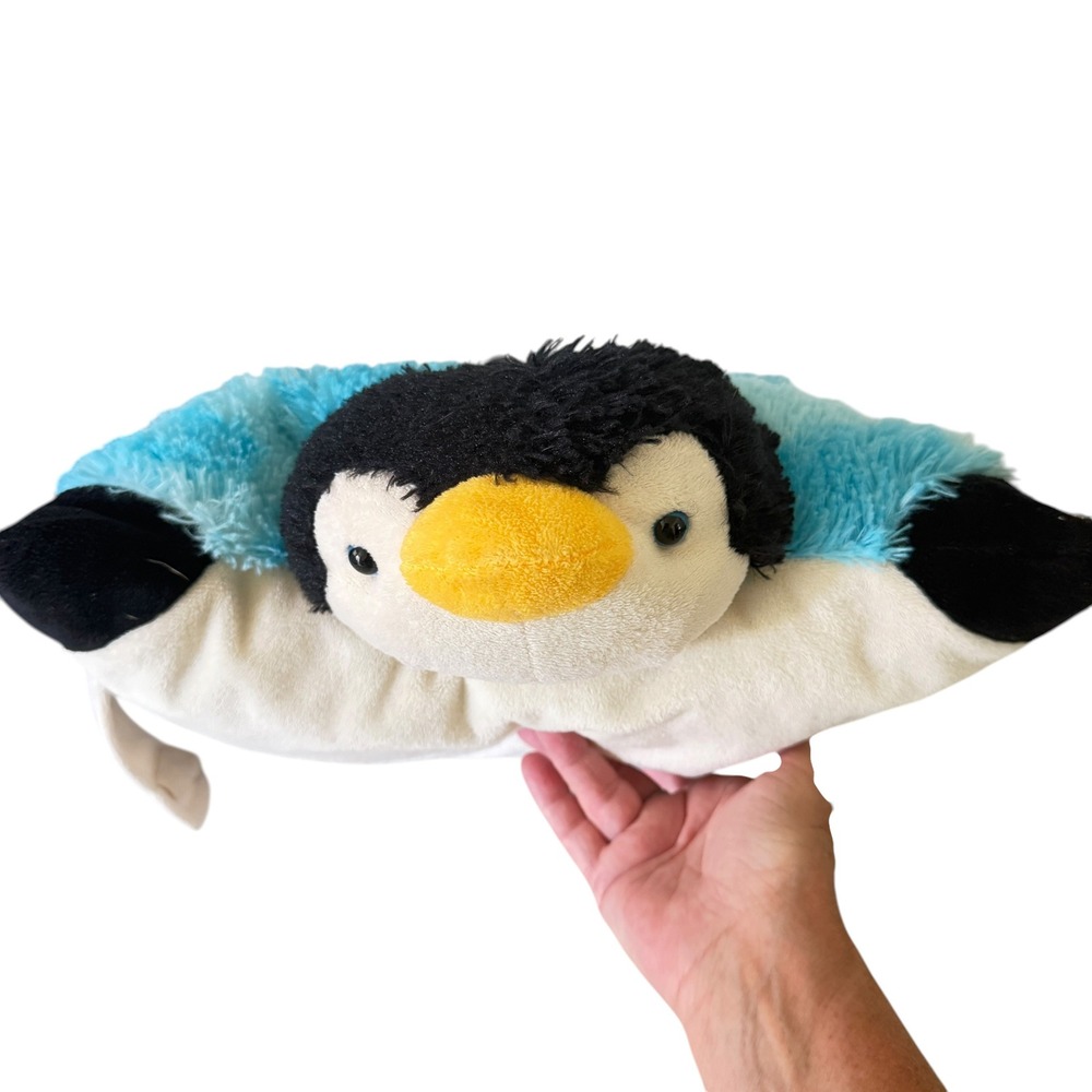 Pillow Pets Glow Pets Kids Blue Penguin Light Up Shaggy Plush Pillow TESTED